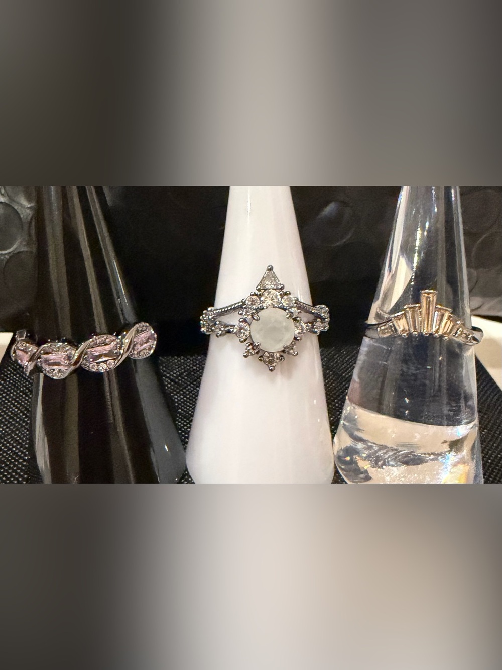 Lot of 3 BP Hematite Rings size 7/8